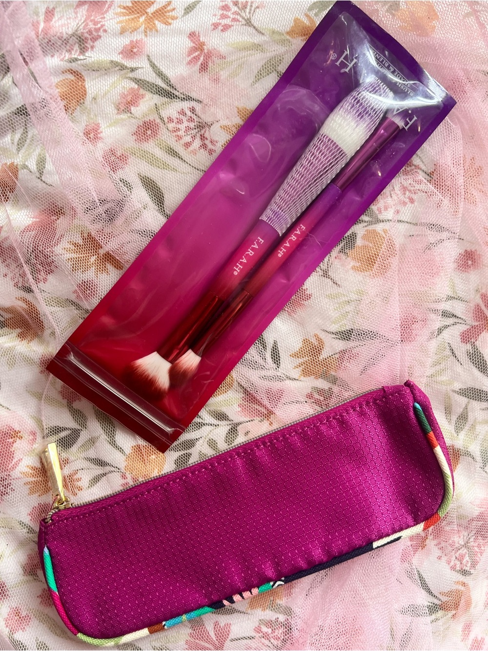🌸 3/25$ Estée Lauder Cosmetic Bag + F.A.R.A.H Makeup Brush Set | Travel Kit
